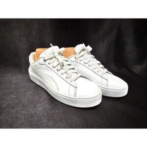 Puma White Smash Platform Soft Foam Optimal Comfort Tennis Worn Shoe Sneakers